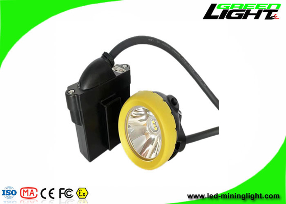 10000 Lux 216lum 7800 MAh 유선 LED 마이닝 캡 램프 USB 저전력 경고 기능으로 충전 광부 헤드 램프
