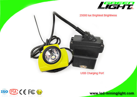 13600 MAh LED 광부 모자 램프 IP68 방수 25000 럭스 석탄 광부 헤드램프