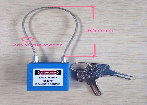 안전 잠금은 2 Mm 스테인리스강 케이블 38 Mm * 45 Mm * 20 Mm 사이즈를 맹꽁이 자물쇠로 잠급니다