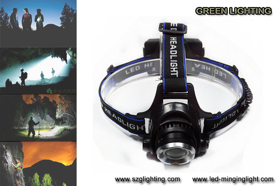 조정가능한 백색 반점을 가진 1000lumen 크리인 XML T6 LED 재충전용 headlamp