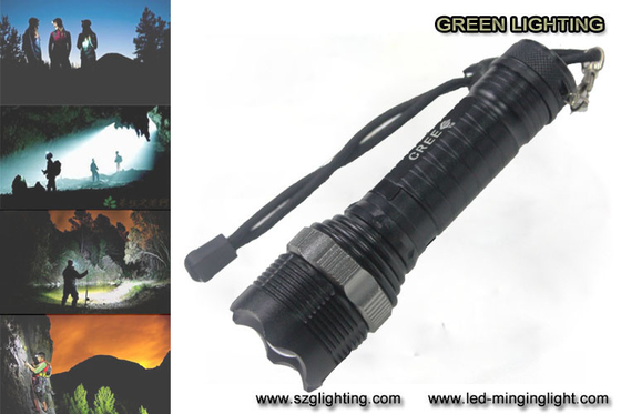 GL-F002 XML-T6 재충전이 가능한 주도하는 횃불, 10W 1200 루멘 크리사람 주도하는 섬광