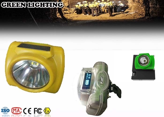 OLED 전시를 가진 IP68 3.1Ah 재충전용 LED Headlamp 6000 럭스 광도
