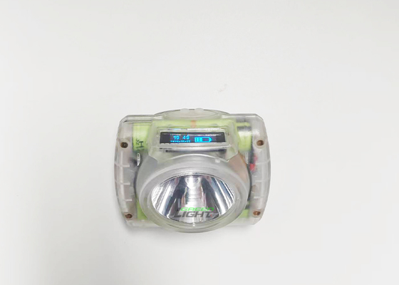 방폭형 LED 무선 광산 램프 충전식 IP68 광부 캡 램프 OLED 화면 포함 25000Lux