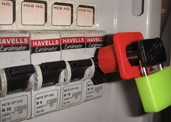 나일론 PA 미니 브레이커 록아웃 소형 회로 차단기 록아웃, 핀 아웃 표준 전기 록아웃