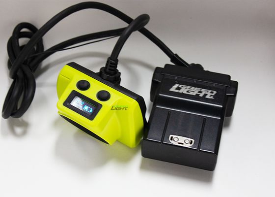 4.07W 14Ah 유선 LED 광산용 조명 IP68 방수 25000lux 충격 방지 광산 캡 램프 (석탄, 금, 암석 광산용 OLED 화면 포함)