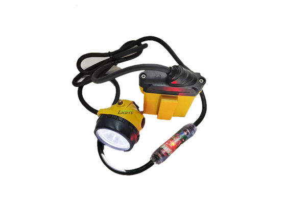 25000lux LED 광부 안전 캡 램프 10.4Ah 재충전 가능 SAMSUNG 배터리 광부 캡 램프 깜빡이는 경고 조명