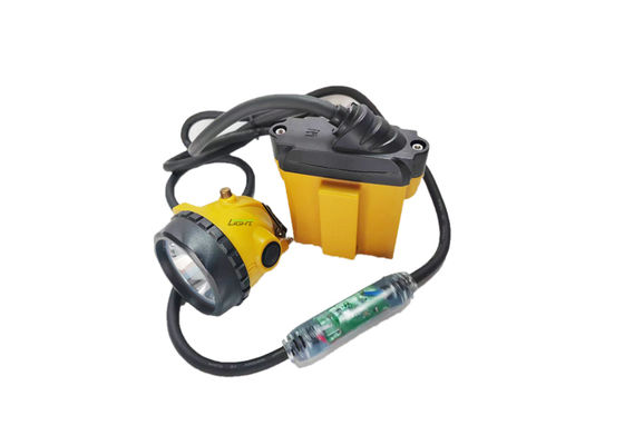 25000lux LED 광부 안전 캡 램프 10.4Ah 재충전 가능 SAMSUNG 배터리 광부 캡 램프 깜빡이는 경고 조명