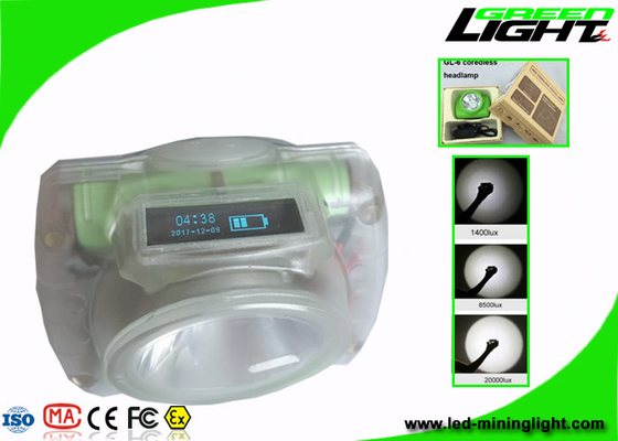 무선 마이닝 안전모 빛 가벼운 GLC-6 IP68 13000 럭스 수퍼 브라이트