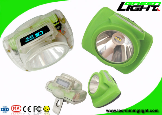 OLED 스크린으로 청구하는 13000 럭스 LED 무선 마이닝 캡 램프 IP68 방수되  USB