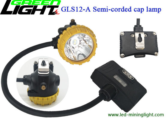 GLS12-A 세미는 알루미늄 빛 월드컵과 마이닝 캡 빛 6.8Ah 리튬-폴리머 전지 25000 럭스 강한 밝기를 끈으로 묶었습니다