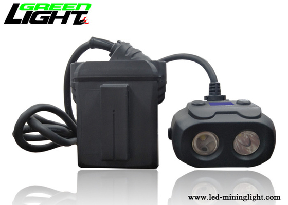 겹살은 Oled 스크린에 방수 광업 Headlamp 15000lux 높은 광도를 지도했습니다