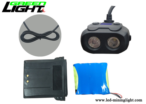 겹살은 Oled 스크린에 방수 광업 Headlamp 15000lux 높은 광도를 지도했습니다