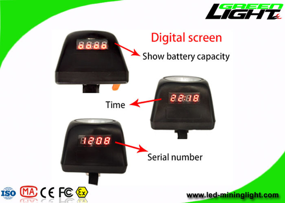 디지털 화면 IP68 안전모 LED 라이트 8000 럭스고 휘도 경량 PC 본체