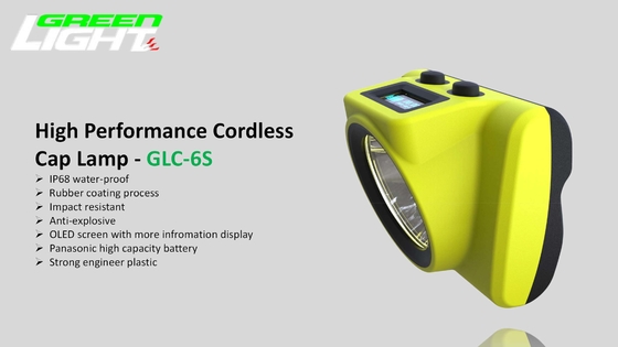 OLED 스크린 6.8Ah 무선 마이닝 램프 18000 럭스 USB 충전