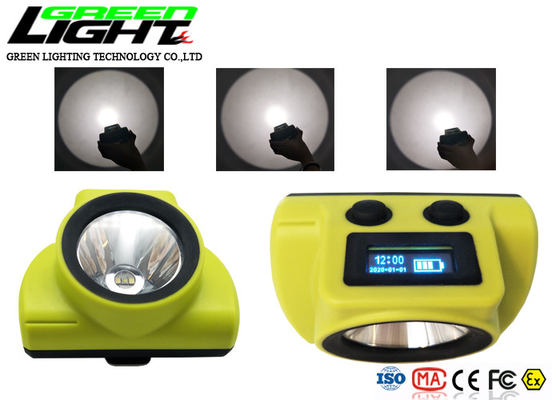 385LUM 20000 럭스 5V 2A IP68 재충전이 가능하 채굴하는 캡 램프