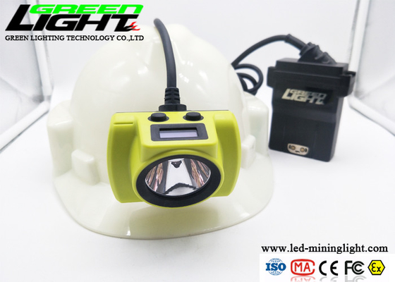 OLED 스크린 4.07W 25000 럭스 13.6Ah LED 광부들 캡 램프