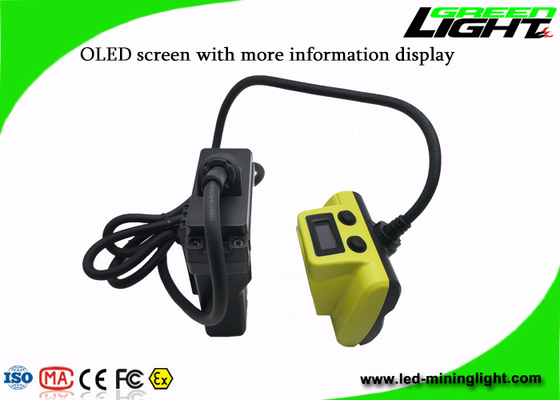 OLED 화면과 4.07W 530lum 25000LUX 마이닝 캡 빛