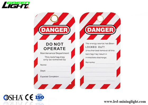 OEM 로고 PVC OSHA 안전 잠금 태그는 색을 개별화했습니다
