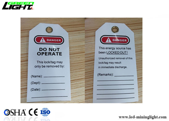 OEM 로고 PVC OSHA 안전 잠금 태그는 색을 개별화했습니다