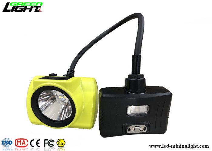경고등에 경량 반 끈으로 묶인 LED 광업 모자 램프 18000lux 3.7V
