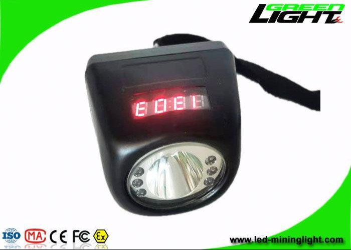 동강 디지털 화면과 4.5Ah 재충전이 가능한 무선 마이닝 캡 램프 4000Lux 1.3W