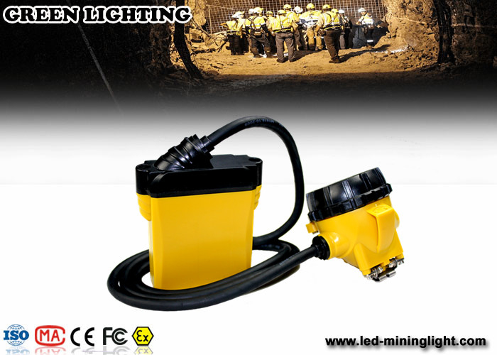 케이블, 안전모를 위한 폭발 방지 광부 빛을 가진 25000lux 재충전용 LED Headlamp