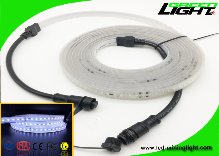 Rgb SMD 5050은 탄력적 주도하는 스트립 라이트 쿨 화이트 색깔 실리콘 재료를 방수 처리합니다